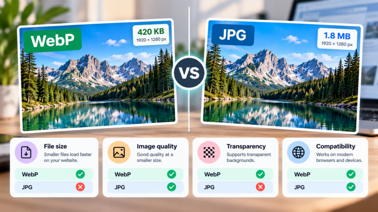 WebP vs JPG: File Size, Quality and Compatibility